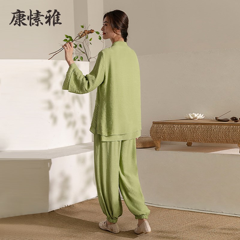 康愫雅太极服女春秋季武术比赛表演太极拳练功服服装新款飘逸套装