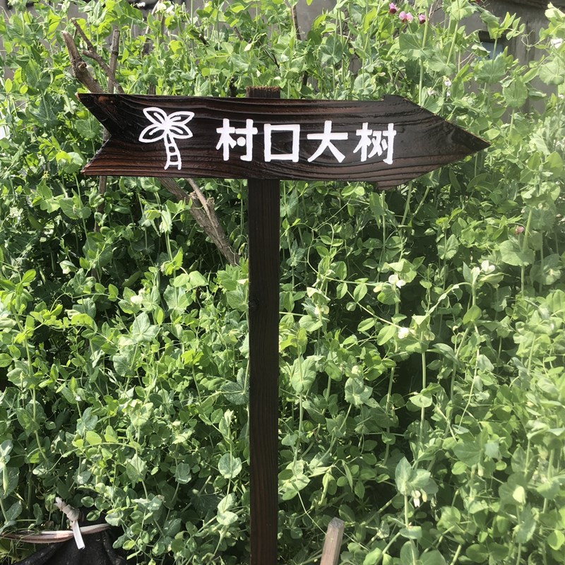 户外防腐木广告牌指示牌立式箭头指路牌民宿农家指向牌指引标识牌