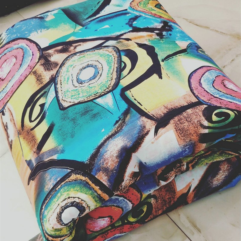 田园小碎花绵绸被套棉绸夏天空调被罩人造棉拼接夏凉被