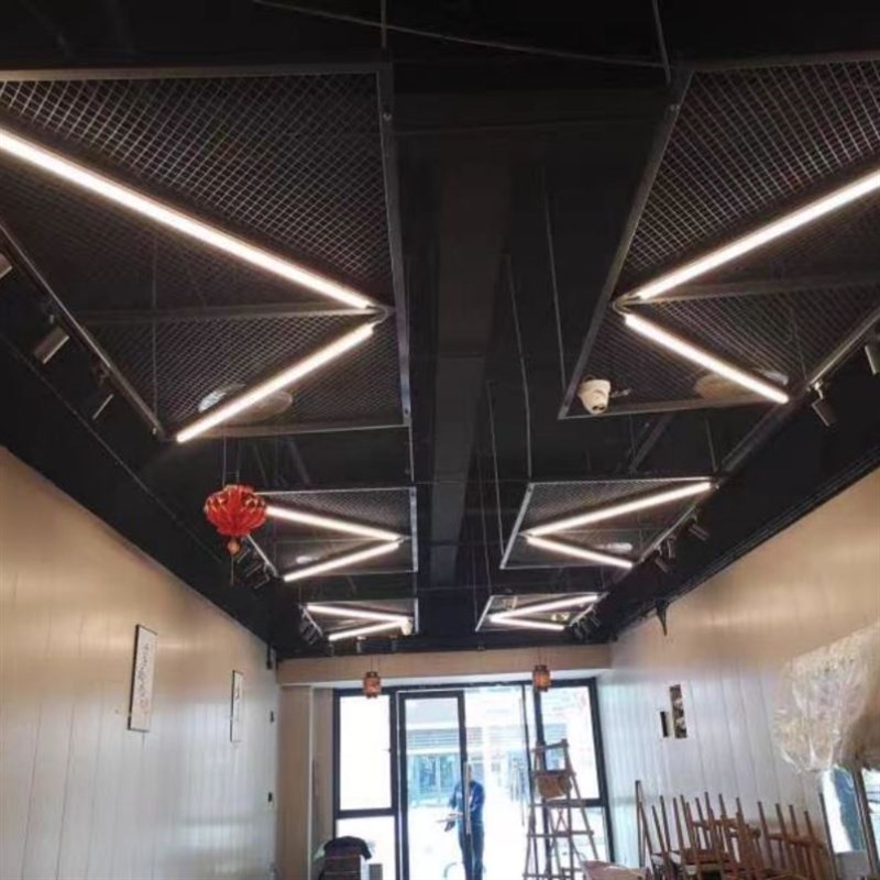 工业风吊顶铁网吊顶铁艺网格背景墙网片顶面铁网格镂空网格铁网