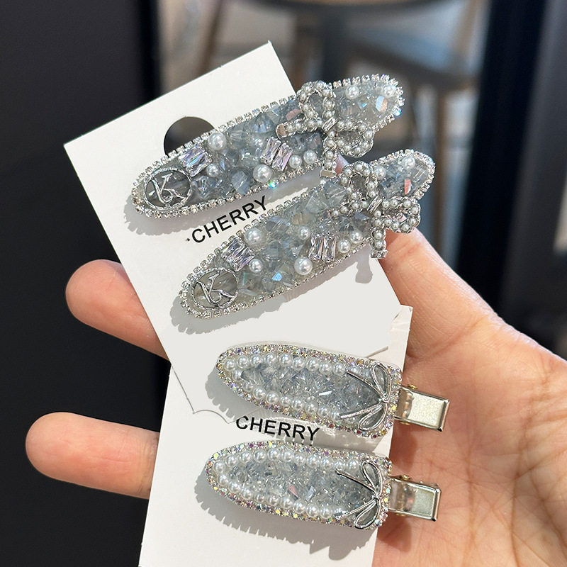 复古浅蓝气质水晶珍珠发夹韩版刘海夹鸭嘴夹优雅时尚百搭发卡头饰,饰品/流行首饰/时尚饰品新,民族风发饰,淘宝优惠券,粉丝福利购,淘宝优惠卷