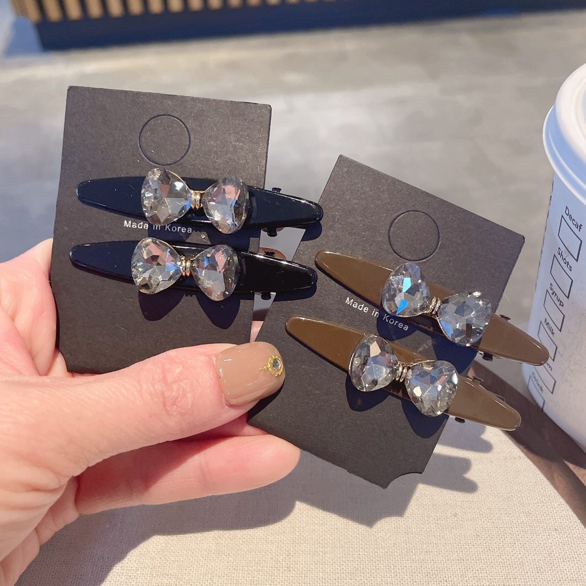 2026早春爆款水钻蝴蝶结鸭嘴夹发夹时尚刘海夹甜美心侧边夹发卡,饰品/流行首饰/时尚饰品新,民族风发饰,淘宝优惠券,粉丝福利购,淘宝优惠卷