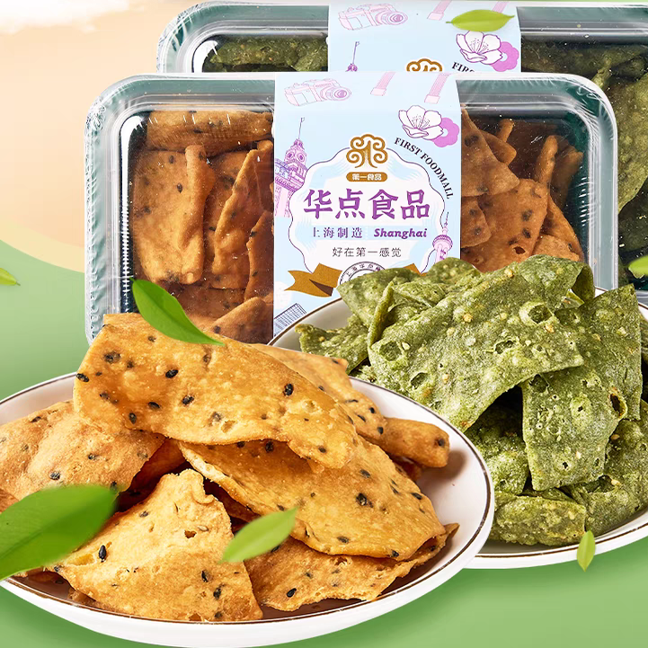 华点鸡蛋苔条巧果100g麻叶子焦叶传统油炸点心家乡小吃特产