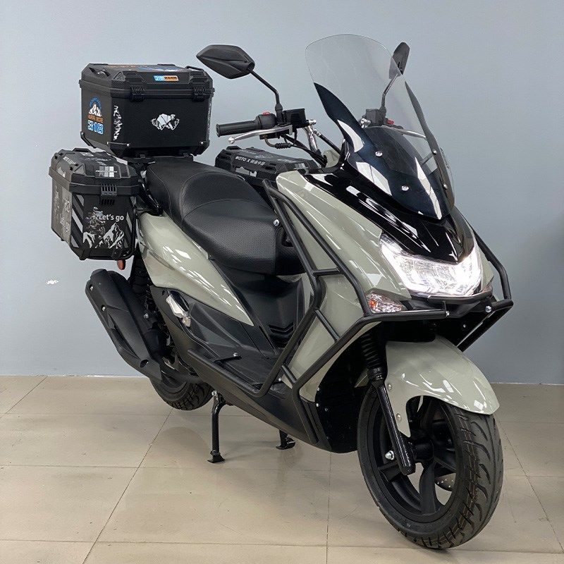 航爵新款宏腾4代150CC摩托车燃油踏板车国四电喷机车款整车可上牌