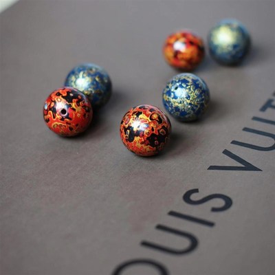 《Diy珠子打磨》手工体验包非遗手工艺手串半成品漆珠大漆珠子