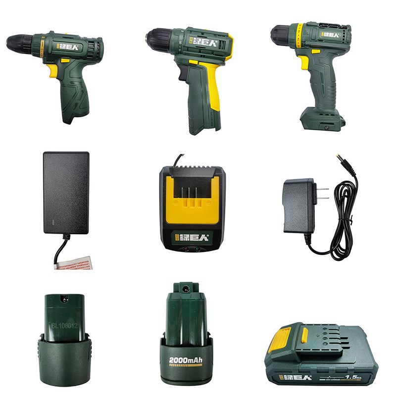 绿巨人12V手电钻l机身 16.8V 21V无刷锂电钻原厂裸机电池包充电器
