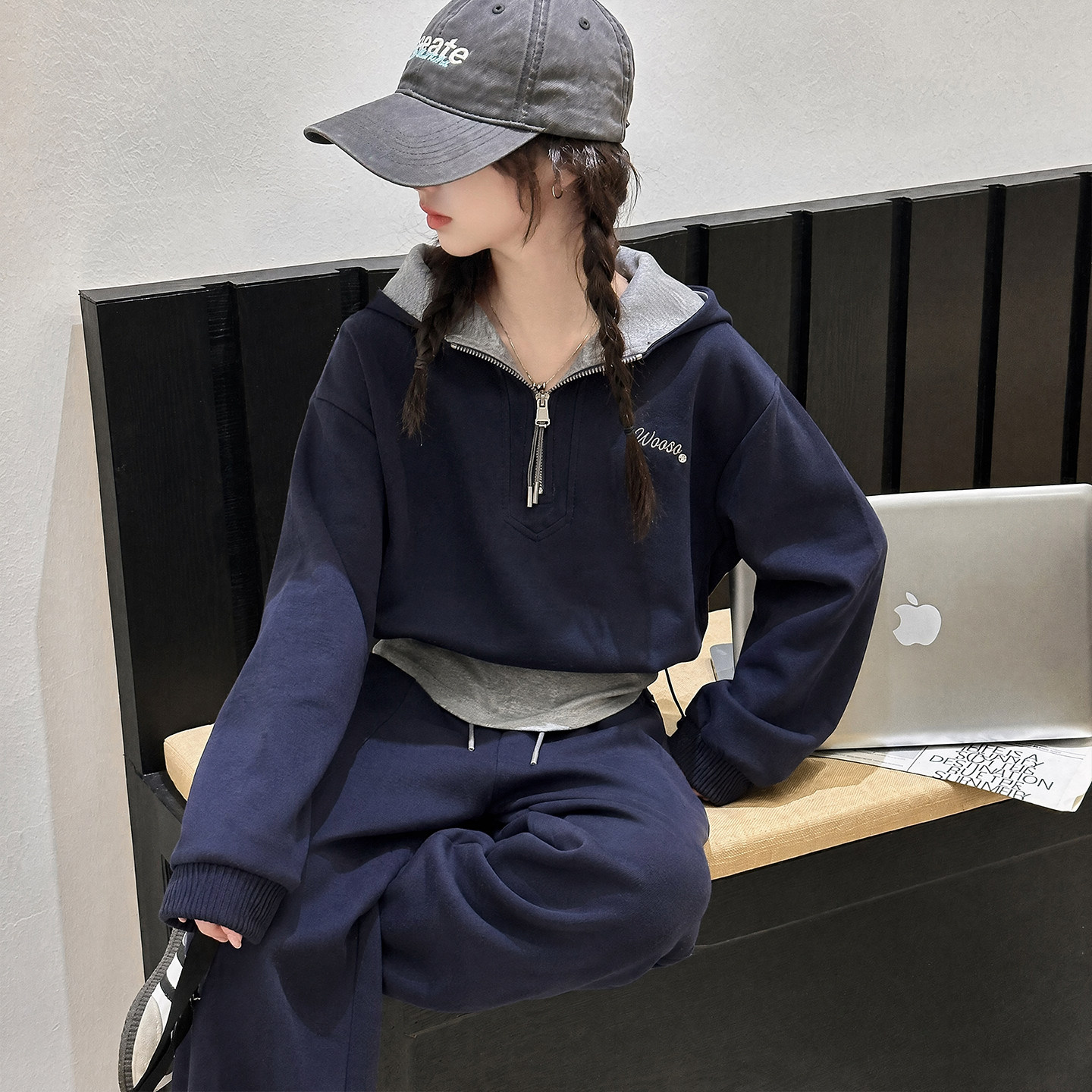 女童春秋卫衣洋气运动阔腿两件套