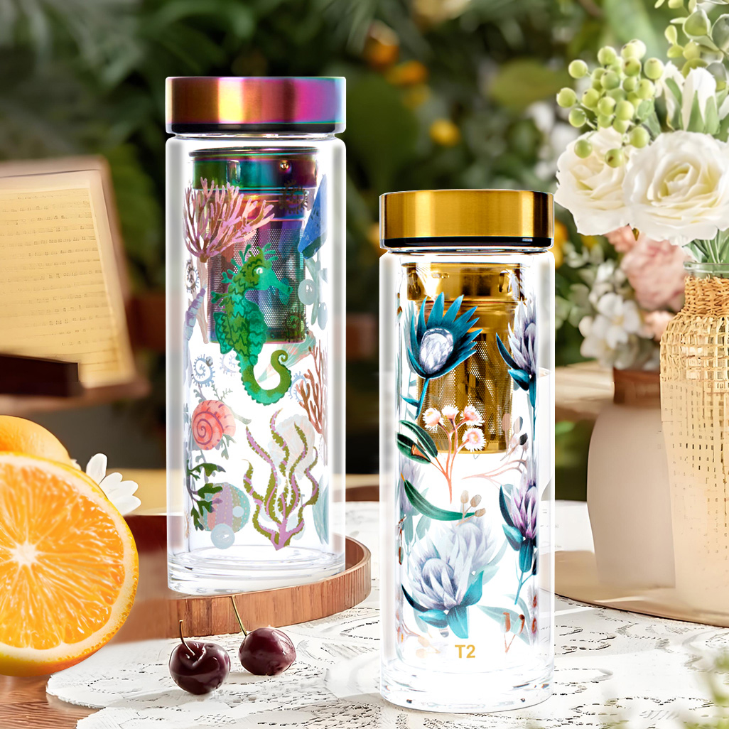 T2轻奢双层玻璃透明保温杯