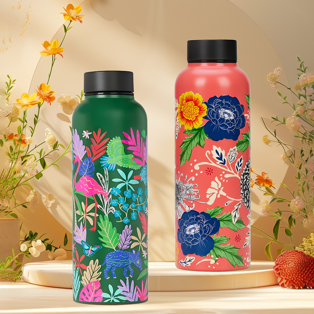 T2轻奢高档不锈钢保温杯国潮花鸟