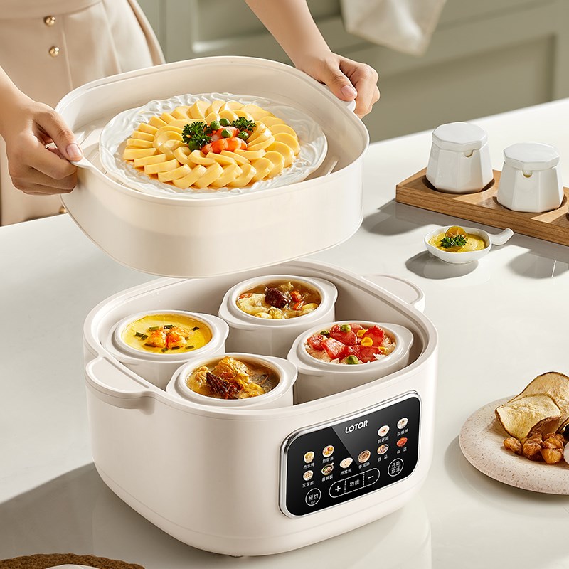 lotor炖盅隔水炖家用陶瓷全自动4人煮粥煲汤炖汤锅2025新款电炖锅