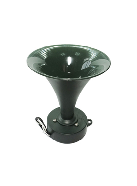 12V电煤夜机号角喇叭 35W大功率防水扬声器 军绿色铁氧体高音传声