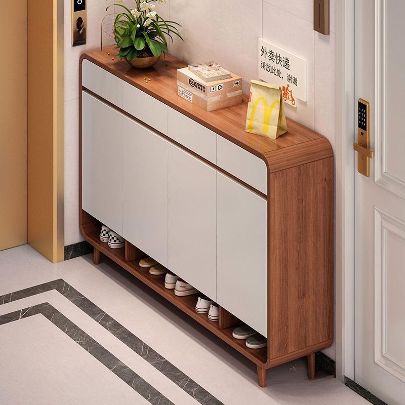 轻奢入户鞋柜家用门口大容量新款靠墙客厅玄关柜收纳柜阳台轻奢