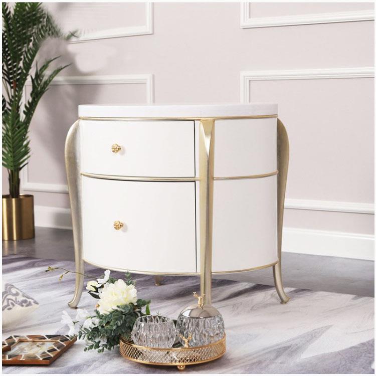 美式轻奢实木床头柜欧式现代简约小户型卧室网红款收纳储物床边柜