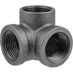 Low-Pressure,Side-Outlet Elbow Connector, Iron, 1/2 NPT Fema