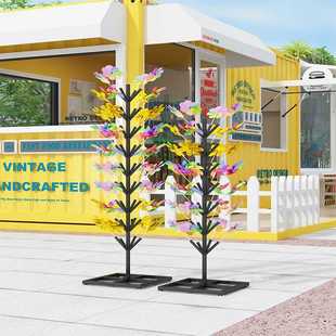 风车展示立柱插气球架子地推广告活动气球树展示路引装饰布置支架