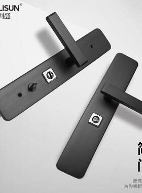防盗门五金面板枪灰色201材质电镀上色功能可调左右简约轻奢系列