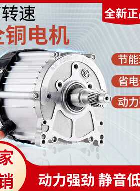 鑫巨尊三轮车电机48V60V电动车大功率直流无刷差速电机650W/800W/