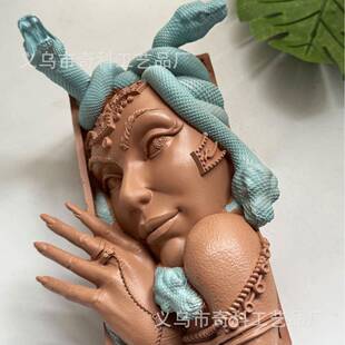 Medusa Book nook跨境美杜莎书角书立书架幻想书架图书树脂摆件