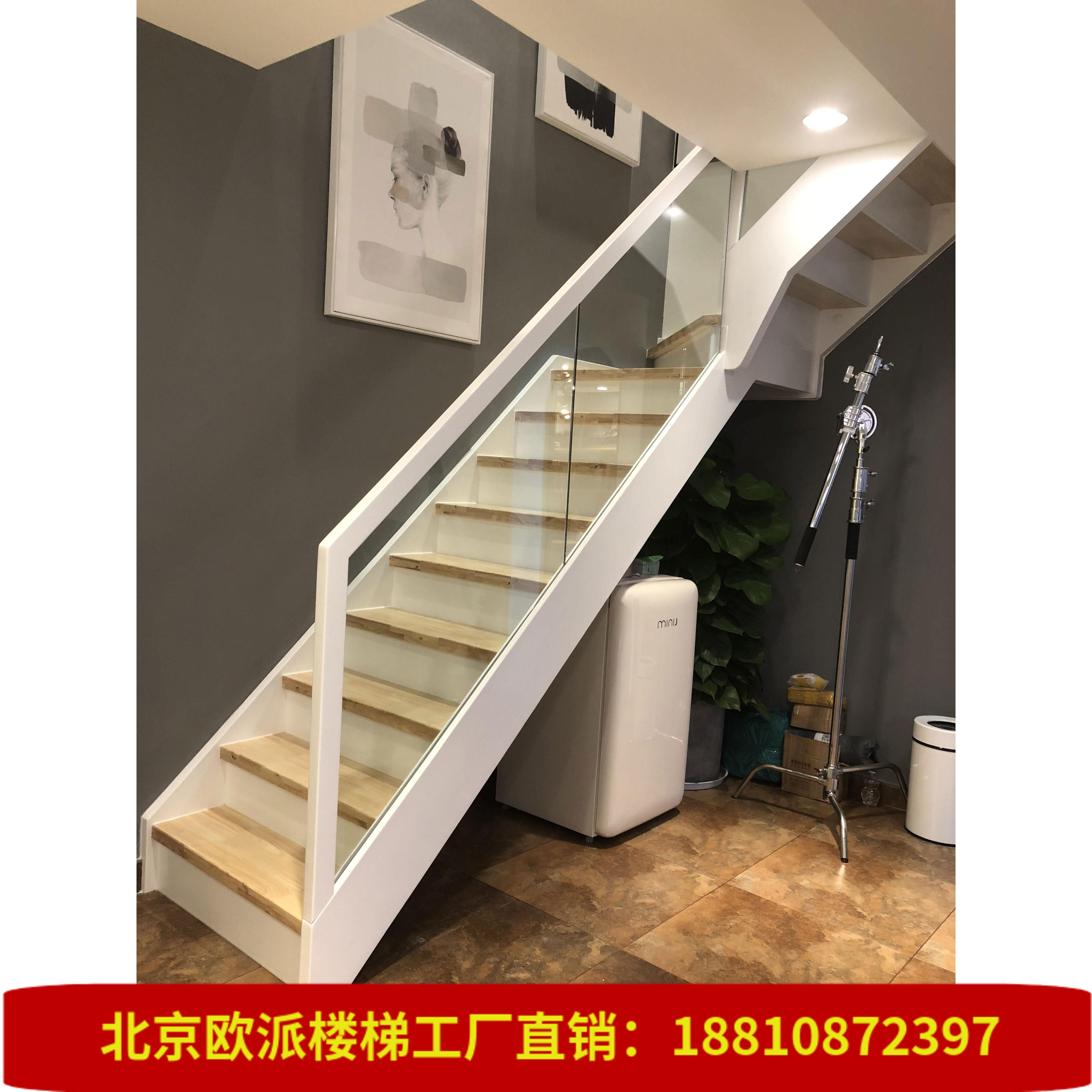 北京实木楼梯定制阁楼室内复式公寓楼梯loft楼梯简易楼梯北京楼梯
