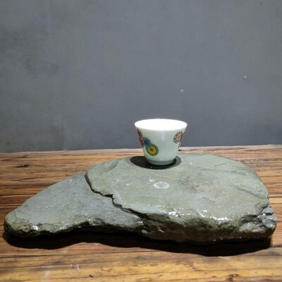 扁平溪流石鱼造主景大块岩片石造景缸石意境干泡台乌龟晒台水陆缸