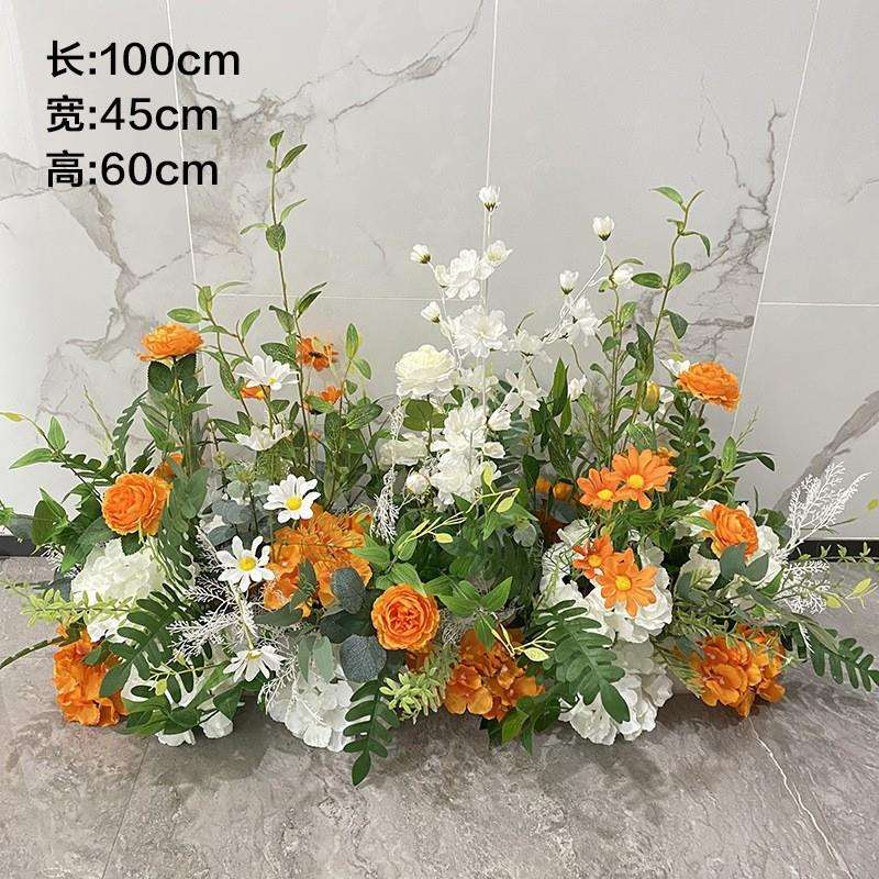 新款舞台路引花 地排花中国风森系 婚庆婚礼花布场T台长条花