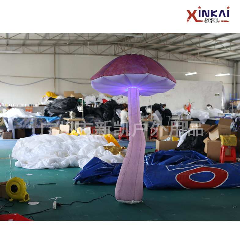 发光蘑菇花丛仿真植物园主题充气灯光吊挂蘑菇 场地布置道具模型
