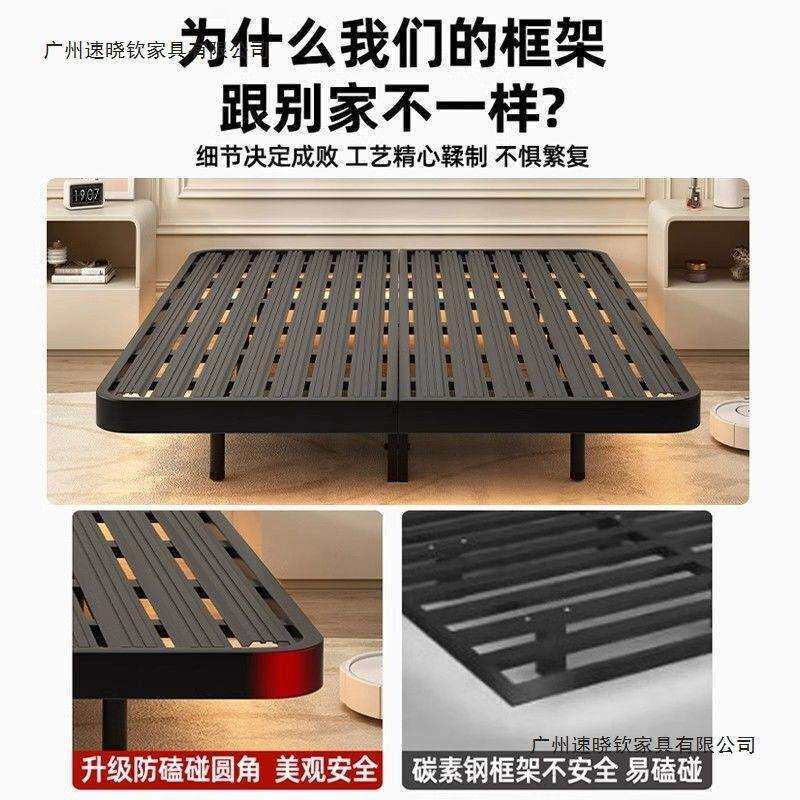 悬浮床主卧家用现代简约无床头铁床公主床出租房单双人加密钢架床