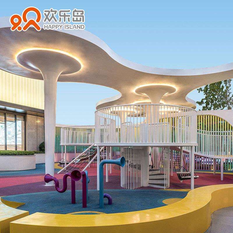 小区游乐设备厂家平台滑梯组合攀爬绳网户外儿童乐园规划设计生产