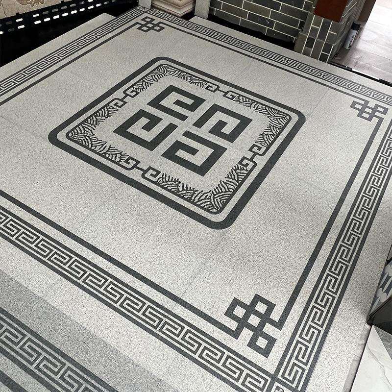 新中式庭院无限拼花地砖3x3米院子地铺石户外花园露台防滑pc砖