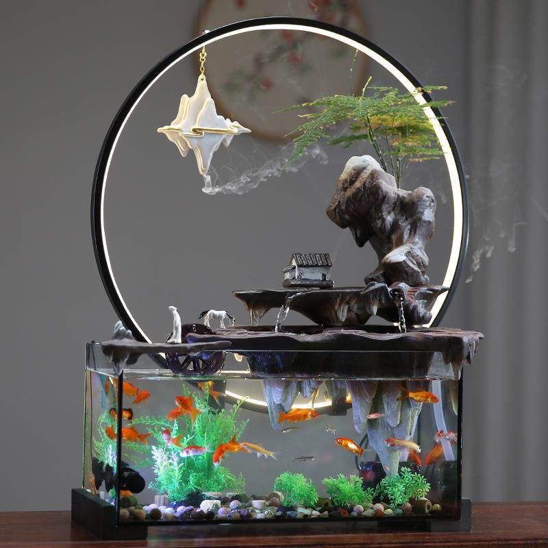 创意玻璃鱼缸流水摆件循环水微景观客厅家用办公室桌面家居装饰品,玩具/童车/益智/积木/模型,毛绒/玩偶/公仔/布艺类玩具,淘宝优惠券,粉丝福利购,淘宝优惠卷