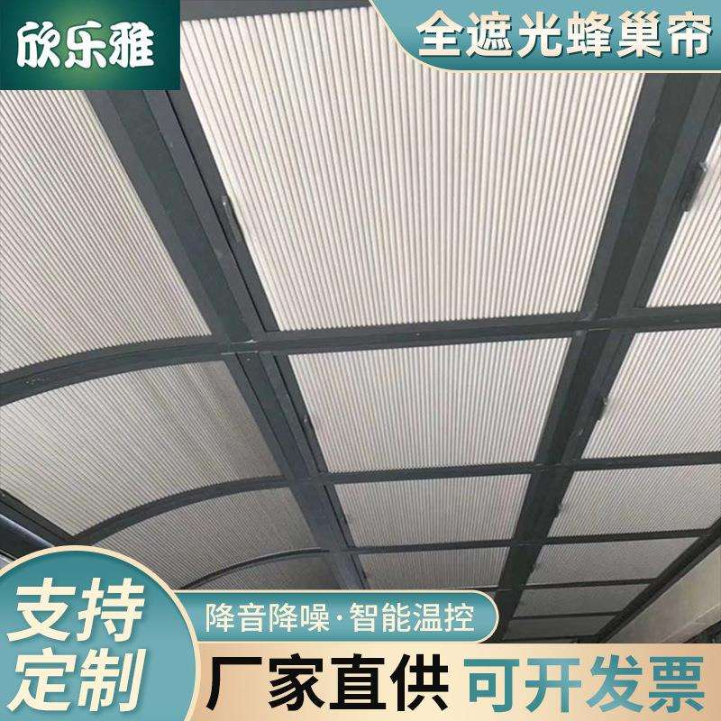 新款蜂巢蜂窝天棚帘隔热降噪阳光房遮阳帘天窗阳台顶棚遮阳窗帘