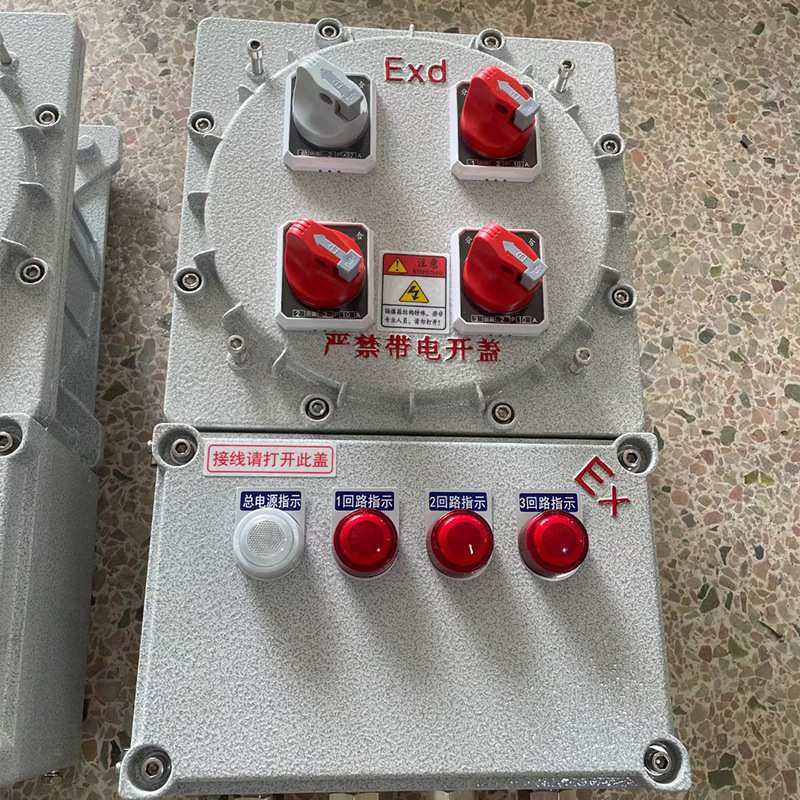 防爆照明动力配电箱 铝合金电源检修箱 电源插销接线箱带防雨罩
