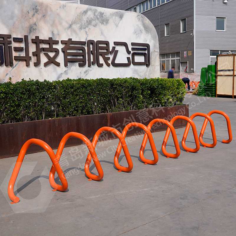 厂家 】新款自行车停车架创意停车架插入式自行车摆放架栓车柱