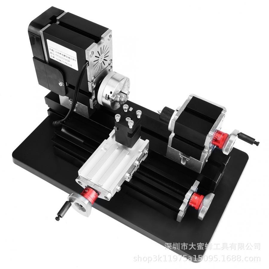 60W卧式迷你微型机床小功率软金属雕刻机床电动小型车床机械