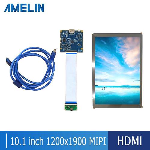 HDMI转接板带10.1寸电容触摸屏1200*1920 IPS型MIPI接口LCD显示屏