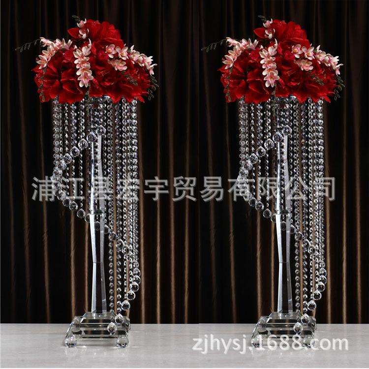 厂家直销欧式水晶花架烛台婚庆婚礼道具路引 蜡烛台摆件样板房软