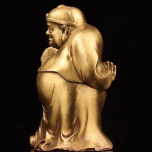 铜财神爷摆件纯铜大财主小号大掌柜家居玄关门店办公室桌面装饰T