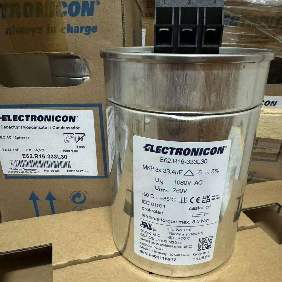 E62.K14-152CD0 德国electronicon滤波电容 MKP-1 1.5UF3400V AC