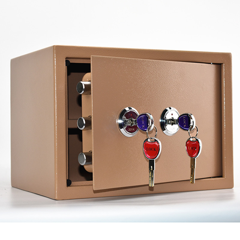 保险柜家用小型防盗双锁机t械锁全钢老人保管箱新款30夹万 保险箱