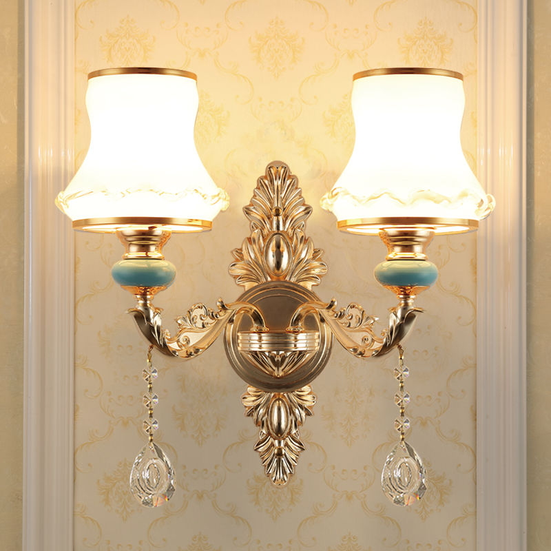 客厅壁灯欧式e壁灯水晶壁灯过道楼梯壁灯卧室床头灯电视背景墙壁