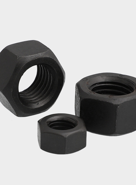 10.9级黑色左旋六角螺母反丝反扣非标M6M8M10M12M16M20M24M30-M64