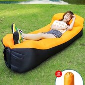 户外网红充气沙发懒人免打气床垫单人野营午休躺椅便携式 折叠床垫