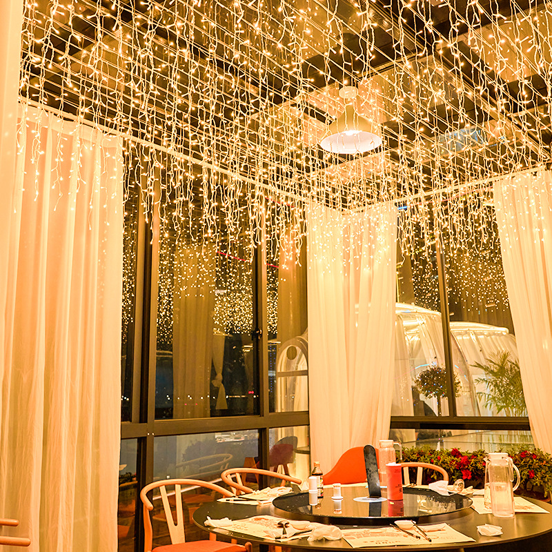 LED冰条灯窗帘灯 满天星彩灯串灯户外亮化工程防水灯商场婚庆装饰
