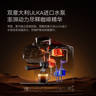 【政府补贴15%】佩罗奇S60咖啡机家商用半自动意式研磨一体机