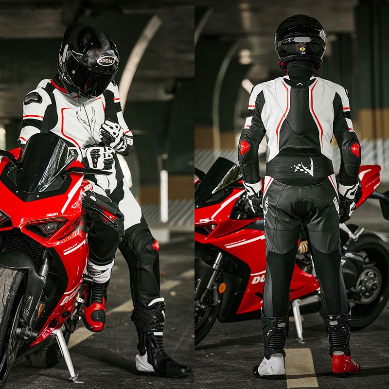 sbk连体皮衣摩托车骑行服男竞技机车服赛车装备赛道防摔重机四季