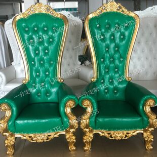欧式大款式国王椅子王后椅子奢华形象高背椅子摄影摄影拍戏道具椅
