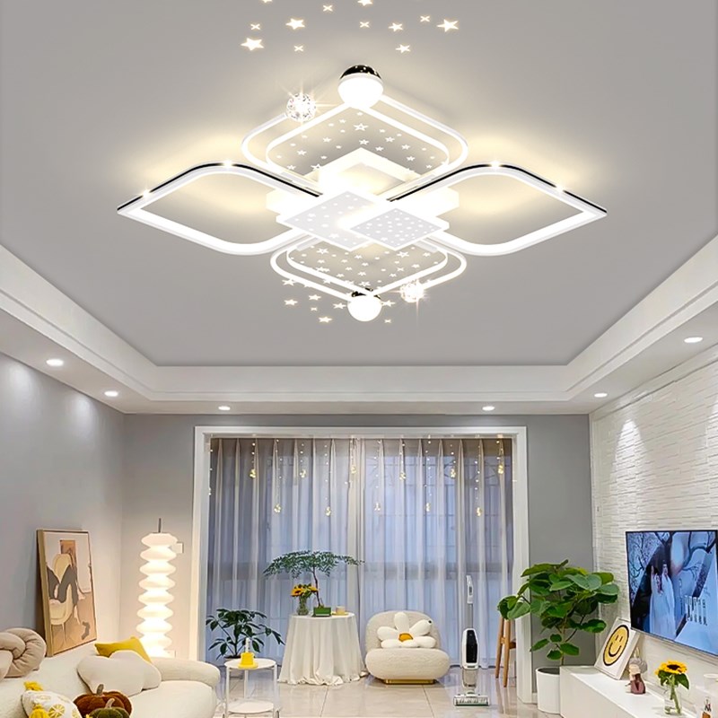 客厅主灯简约现代大气o2024年新款轻奢高级感吸顶灯具全屋套餐组