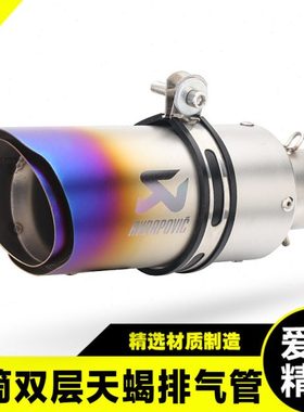 摩托改装小忍者200/300 Z750 800 ZX6R 10R R6改装蝎子炸街排气管