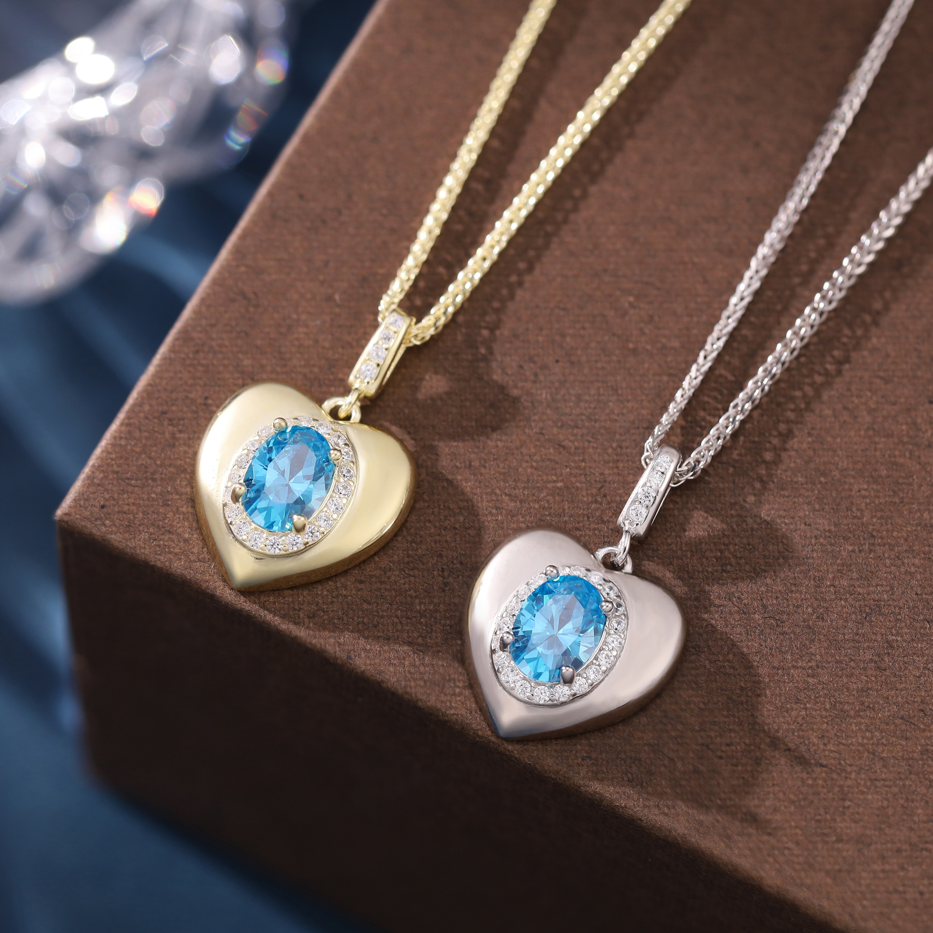 S925纯银永恒之心项链中古宫廷心形吊坠海洋之心高级感毛衣链女款