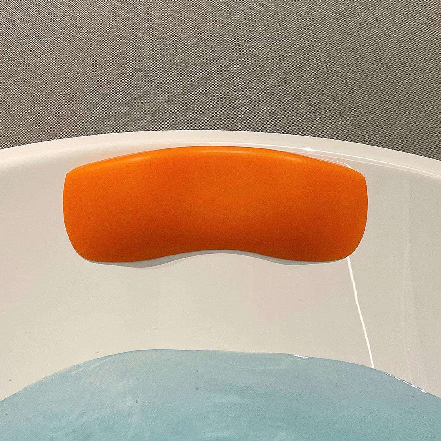 浴缸枕头防水配件浴盆带吸盘通用颈部弹性按摩背靠枕
